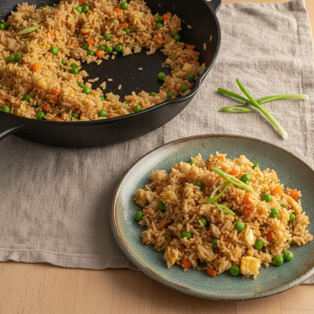 Riz cantonais aux restes